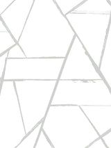 Intersect Silver Metallic Geometric Wallpaper with Metallic Finish - York CC1296
