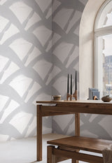 Entanglement Fog Geometric Fabric Backed Vinyl Wallpaper - York CC1303