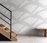 Entanglement Fog Geometric Fabric Backed Vinyl Wallpaper - York CC1303