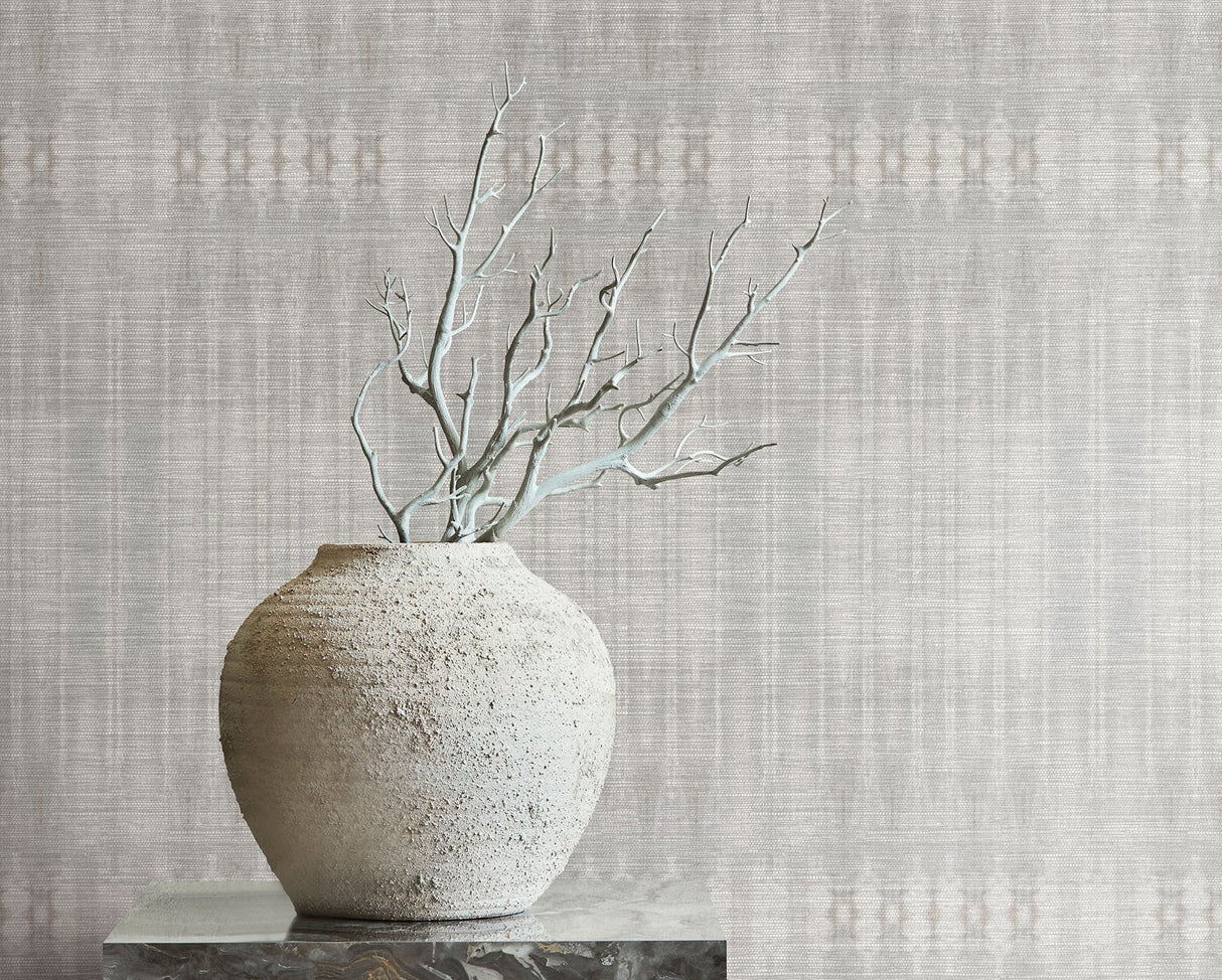 Dune Natural Wall Mural with Geometric Abstract Pattern on Sisal Grasscloth - York CC1312