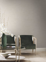 Ramie Weave Light Grey Wallpaper with Textured Solid Weave - York CD1032N