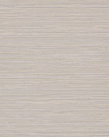 Ramie Weave Grey Wallpaper with Horizontal Textile Texture- Unpasted Non Woven Backed Vinyl, 27 in x 27 ft, Scrubbable & Strippable - York CD1033N