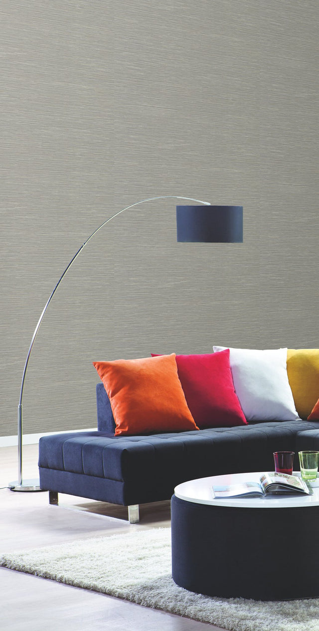 Ramie Weave Blue Wallpaper with Textured Grasscloth-Look - York CD1035N