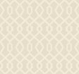 York Luscious wallpaper in pearl cream and silver metallic geometric lattice
