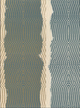 Indigenous Teal Wallpaper by York Wallcoverings CE3961 - Exotic Cascading Metallic Oval Stripe Pattern in Teal and Cream