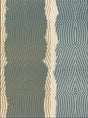 Indigenous Teal Wallpaper by York Wallcoverings CE3961 - Exotic Cascading Metallic Oval Stripe Pattern in Teal and Cream