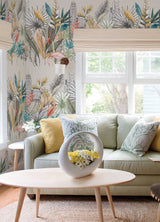 Sierra Neutral Urban Tropic Wallpaper with Botanical Tropical Motif - ohpopsi CEP50109W