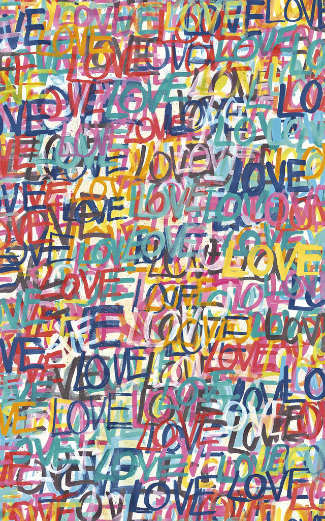 Indio Multicolor Love Scribble Wallpaper with Eclectic Novelty Graphics - ohpopsi CEP50120W