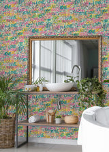 Indio Pastel Love Scribble Wallpaper with Graffiti Neon Script - ohpopsi CEP50122W