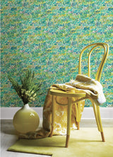Indio Teal Love Scribble Wallpaper with Graffiti Graphics in Eclectic Style - CEP50123W