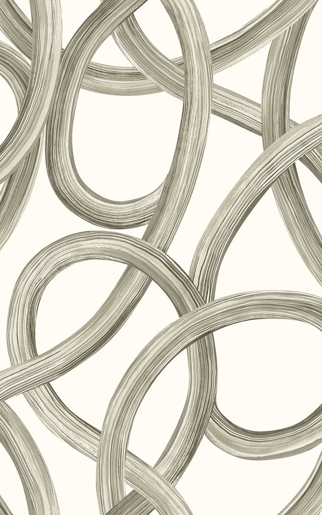 Calix White Twisted Geo Wallpaper with Abstract Feature Wall Style - CEP50127W