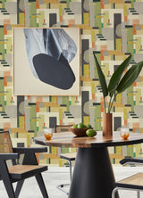 Rhodes Sage Blocs Abstract Feature Wall Wallpaper - ohpopsi CEP50132W