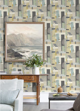 Rhodes Neutral Blocs Abstract Feature Wall Wallpaper - ohpopsi CEP50133W