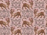 Ferrandi Light Pink Wallpaper with Tibetan Tiger and Floral Motif - York CH1420