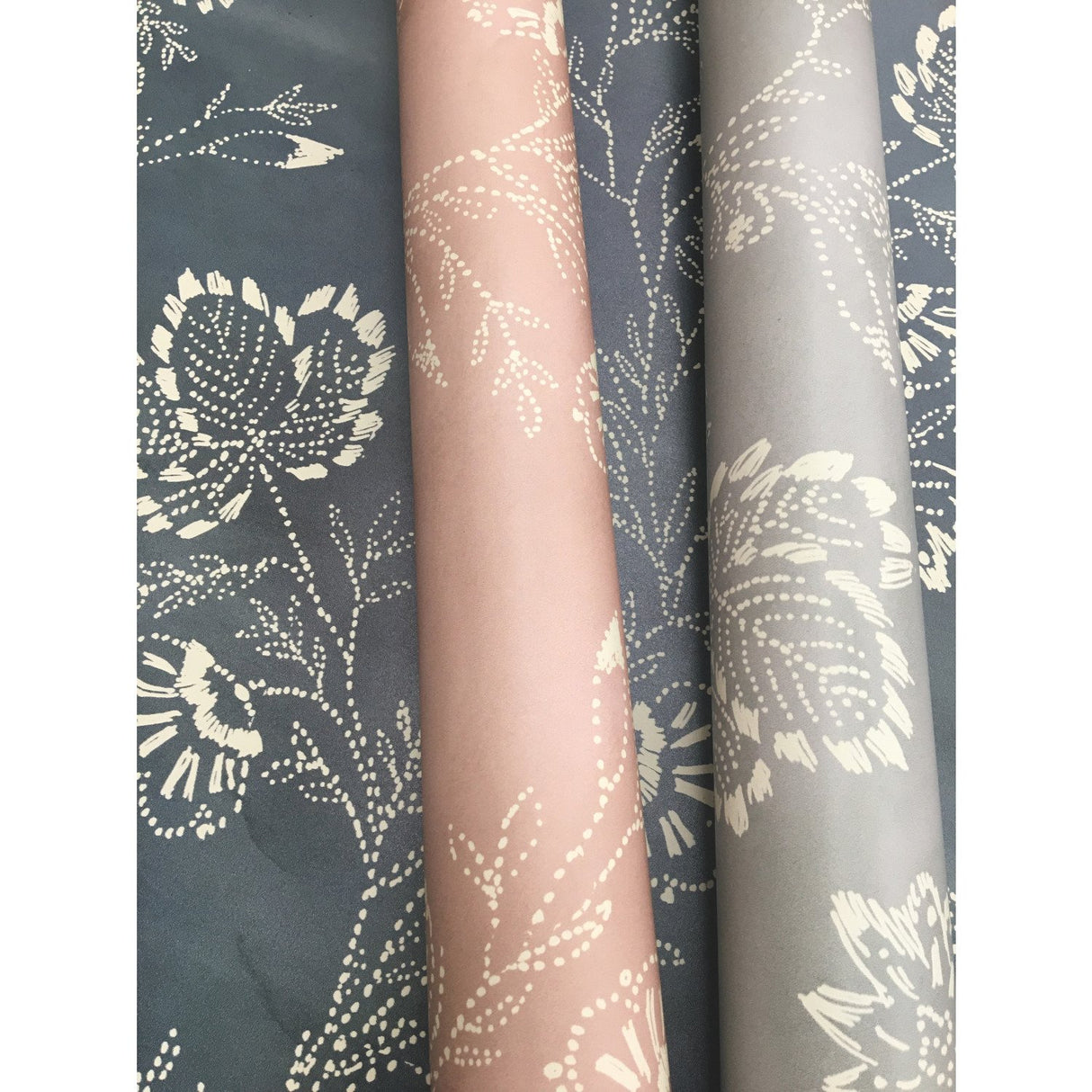 Barbier Blue Wallpaper with Botanical Watercolor Leaf & Vine Motif - York CH1426