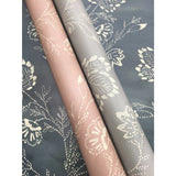 Barbier Blue Wallpaper with Botanical Watercolor Leaf & Vine Motif - York CH1426