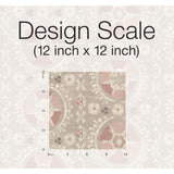 Fleurus Light Pink Geometric Suzani Medallion Wallpaper - York CH1431
