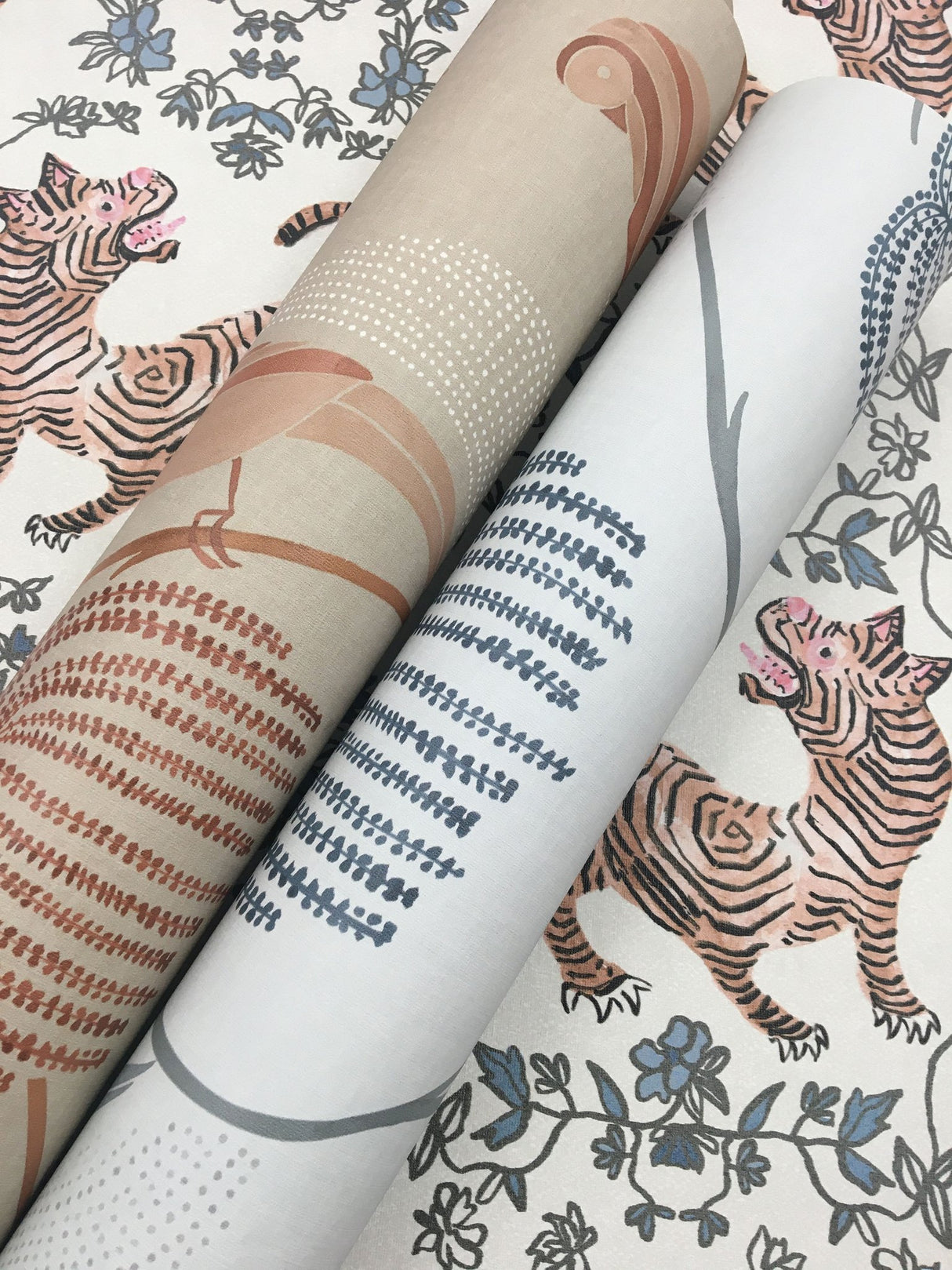 Blaise Light Pink Wallpaper with Botanical Bird Motif - York CH1436