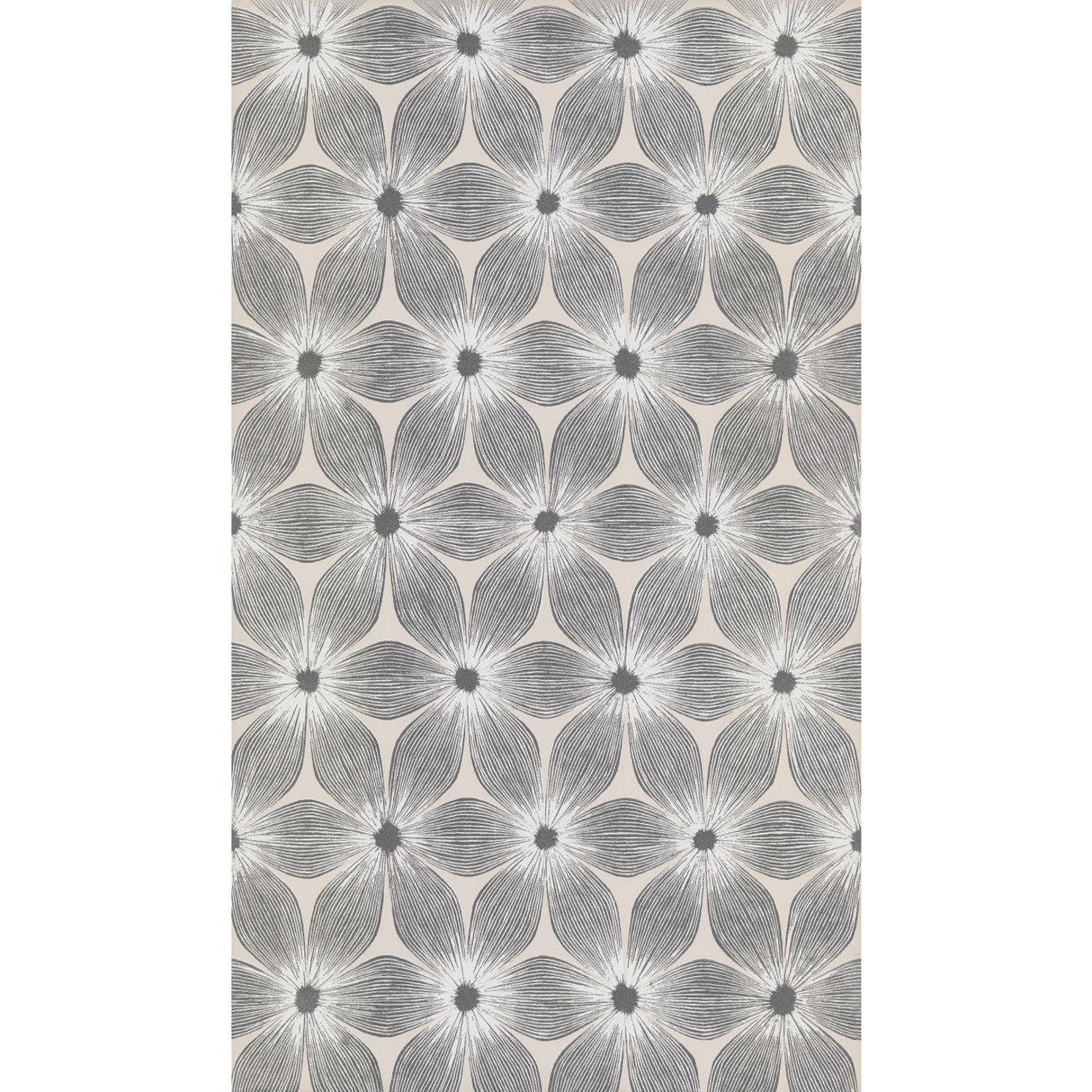 Everlasting White & Silver Floral Non Woven Wallpaper - York CI2302