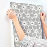 Everlasting White & Silver Floral Non Woven Wallpaper - York CI2302