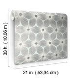 Everlasting Blue & Silver Floral Trellis Non Woven Wallpaper - York CI2303