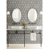 Everlasting Blue & Silver Floral Trellis Non Woven Wallpaper - York CI2303