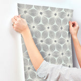 Everlasting Blue & Silver Floral Trellis Non Woven Wallpaper - York CI2303