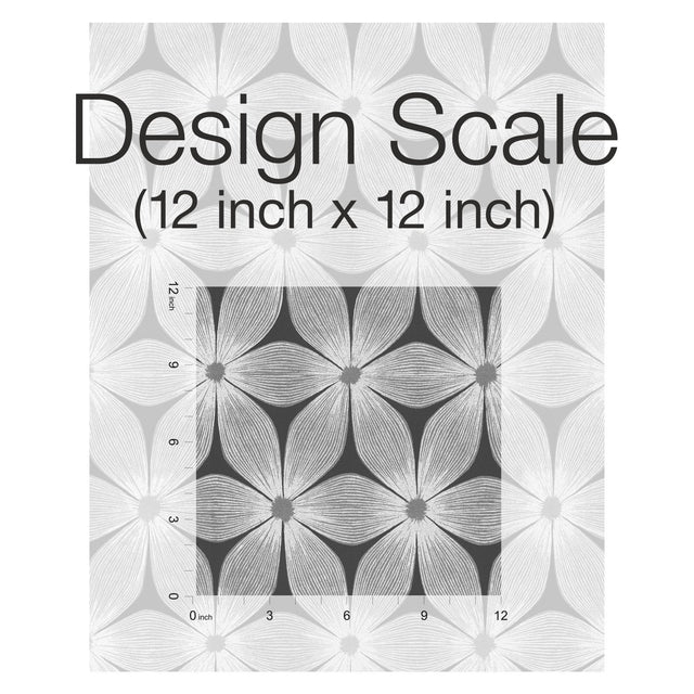 Everlasting Black & Silver Floral Wallpaper - York CI2305