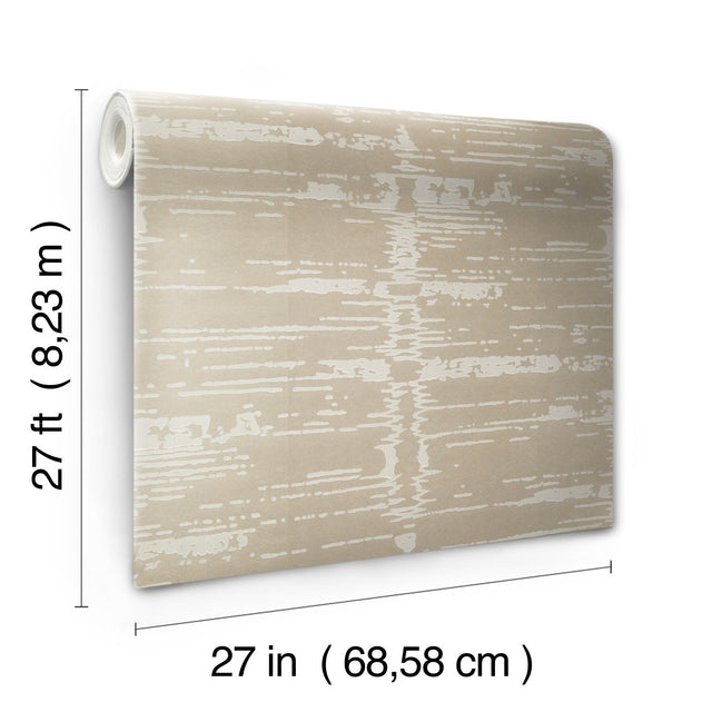 Velveteen Gold & Neutral Textured Flocked Wallpaper - York CI2311
