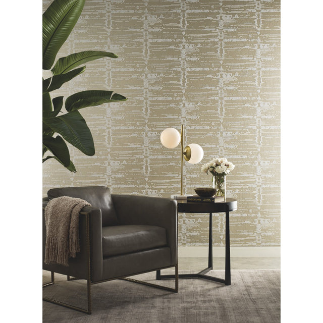 Velveteen Gold & Neutral Textured Flocked Wallpaper - York CI2311