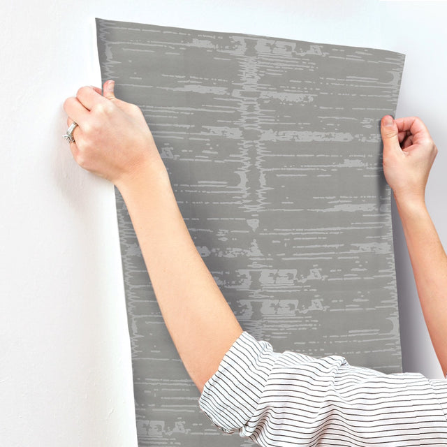 Velveteen Grey & Neutral Textured Flocked Wallpaper - York CI2313