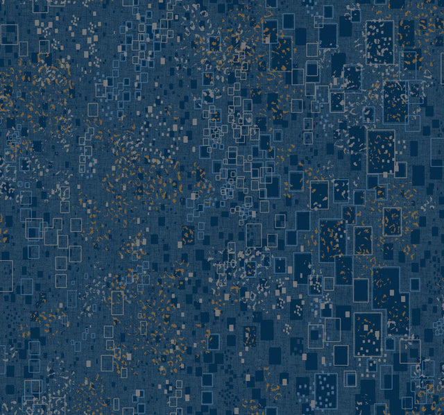 Gilded Confetti Navy Wallpaper