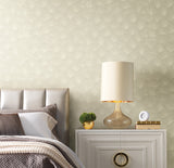 Luminous Ginkgo White & Cream Botanical Non Woven Wallpaper - York CI2335
