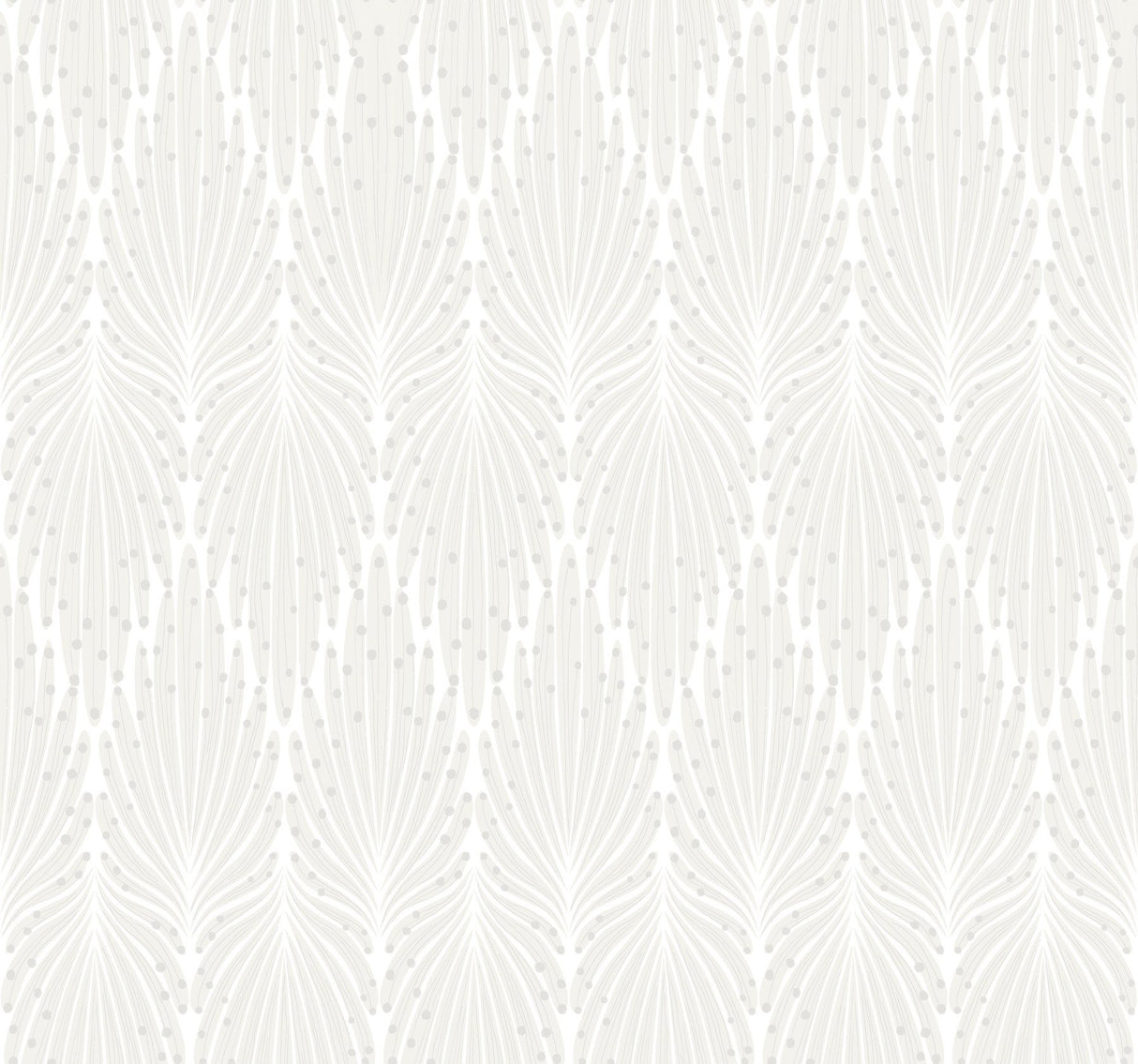 Café Society Cream Wallpaper with Art Deco Feather Motif - York CI2361
