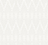 Café Society Cream Wallpaper with Art Deco Feather Motif - York CI2361