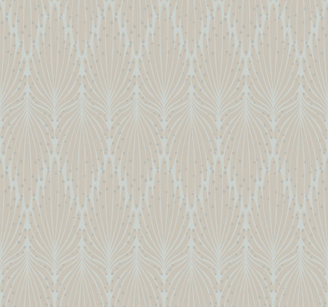 Cafe Society Grey Wallpaper with Feathery Motif and Metallic Dot Accents - York CI2363
