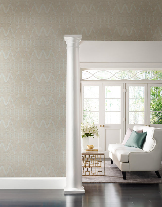 Cafe Society Grey Wallpaper with Feathery Motif and Metallic Dot Accents - York CI2363