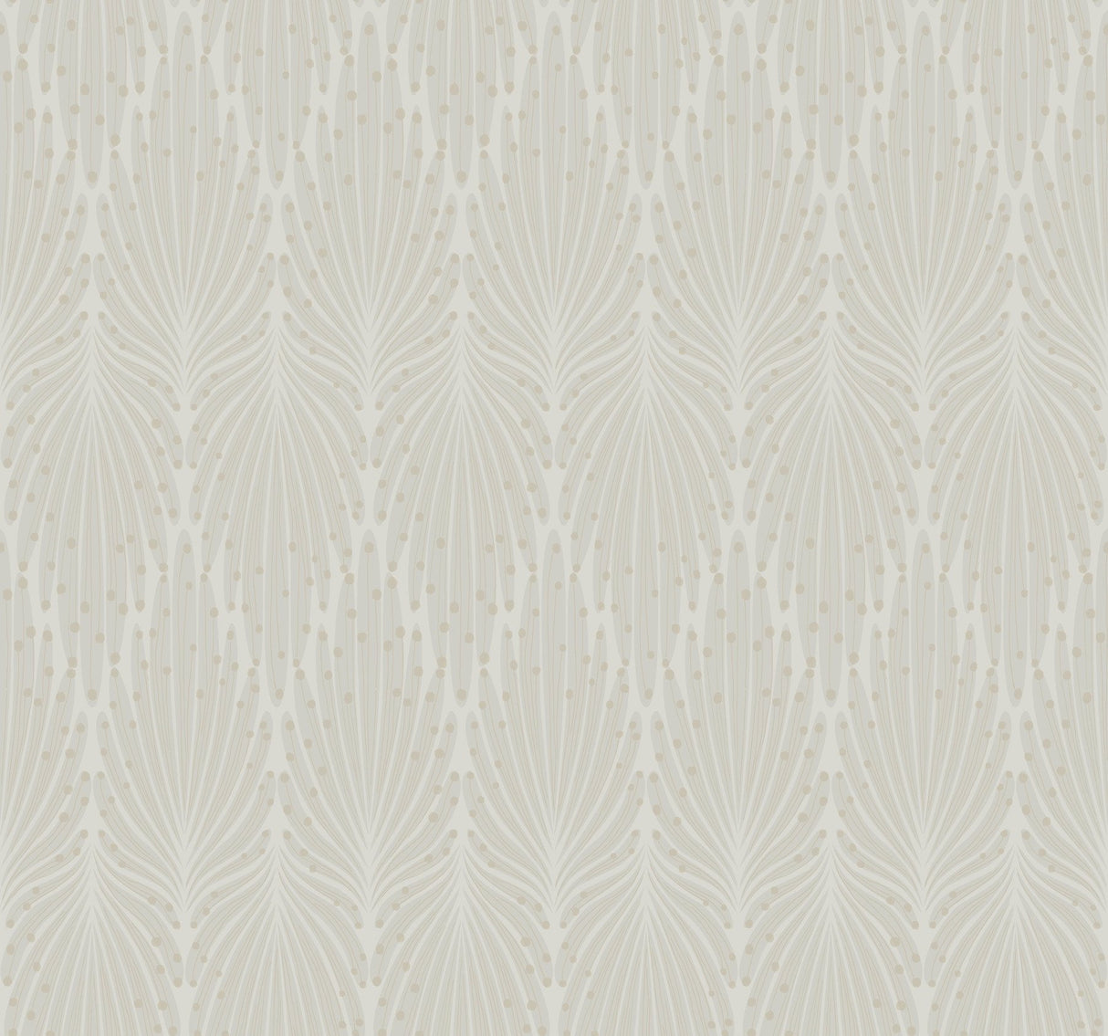 Cafe Society Cream Wallpaper with Metallic Dot Feather Motif - York CI2364
