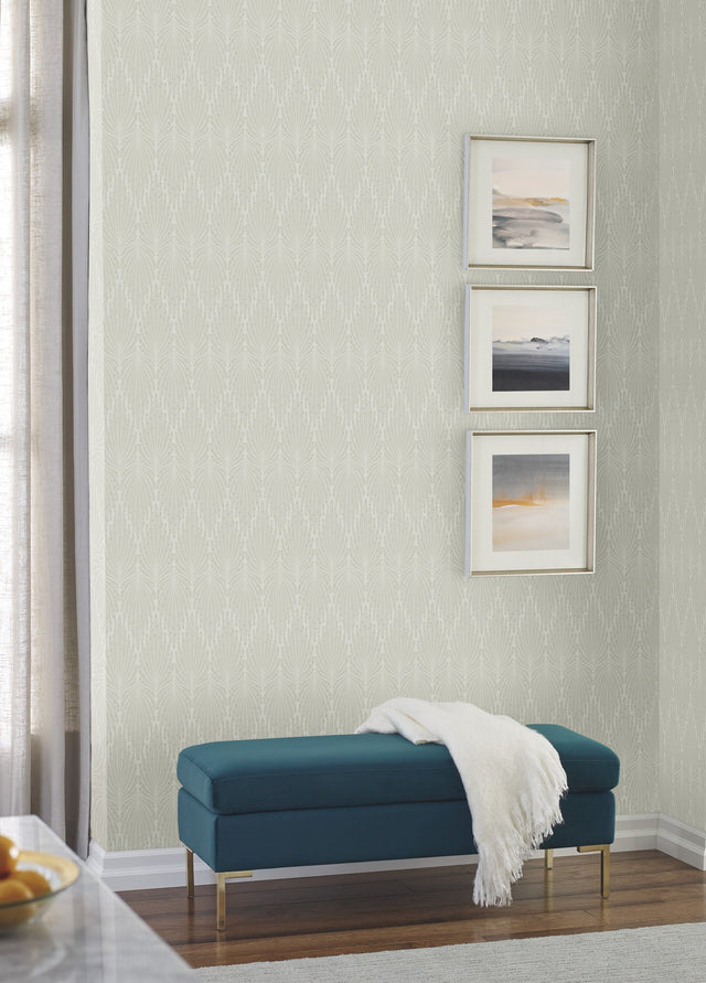 Cafe Society Cream Wallpaper with Metallic Dot Feather Motif - York CI2364