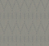 Cafe Society Dark Grey Wallpaper with Abstract Feather Motif - York CI2365