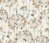 Flourish Beige Wallpaper with Floral Watercolor Motif - York CI2425