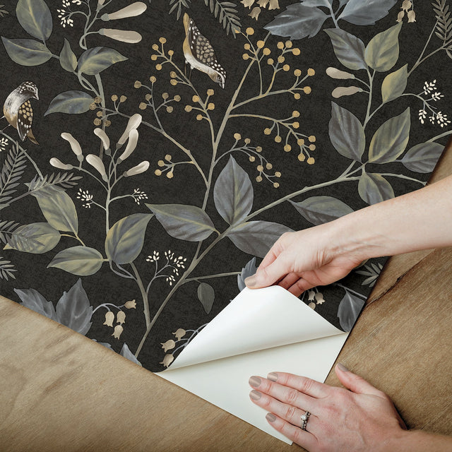 Emerson Licorice Peel & Stick Wallpaper