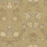 Melograno Wheat Peel & Stick Wallpaper with Botanical Damask - NuWallpaper CJS6318