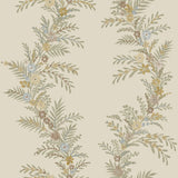 Posy Vanilla Peel & Stick Wallpaper with Botanical Vine Pattern - Brewster CJS6323