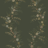 Posy Spruce Peel & Stick Wallpaper with Botanical Vine Motif - NuWallpaper CJS6325