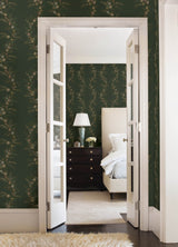 Posy Spruce Peel & Stick Wallpaper with Botanical Vine Motif - NuWallpaper CJS6325