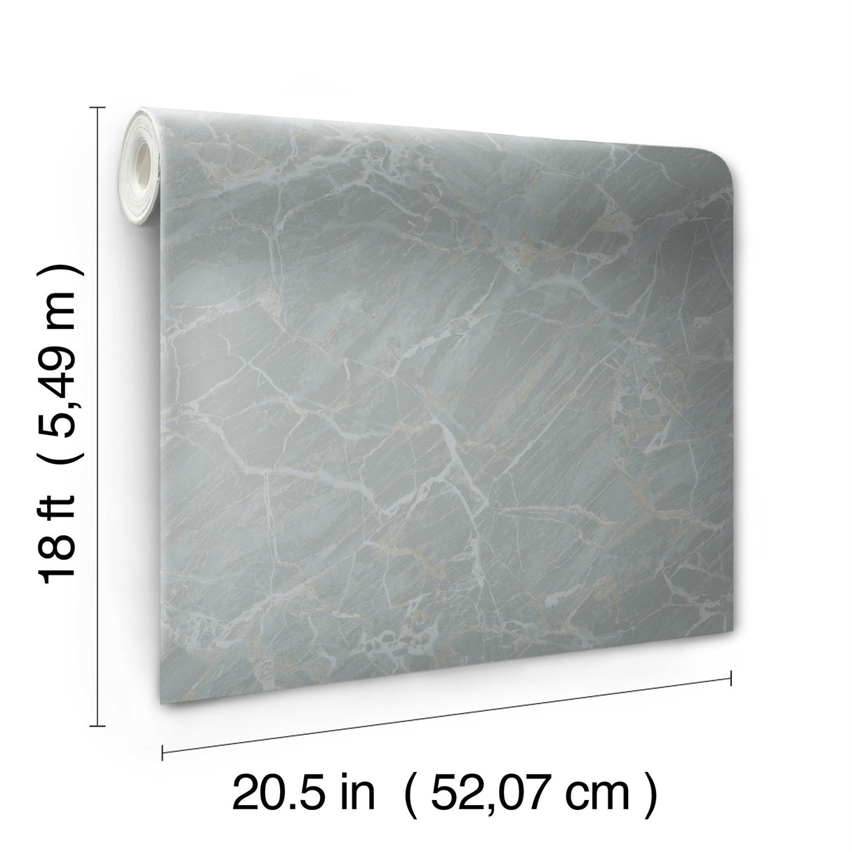 Jade Moonstone Grey Metallic Stone Peel & Stick Wallpaper - NuWallpaper CJS6327