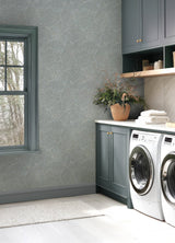 Jade Moonstone Grey Metallic Stone Peel & Stick Wallpaper - NuWallpaper CJS6327