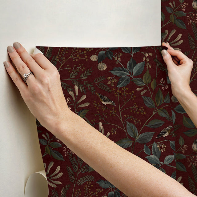 Emerson Crimson Peel & Stick Wallpaper