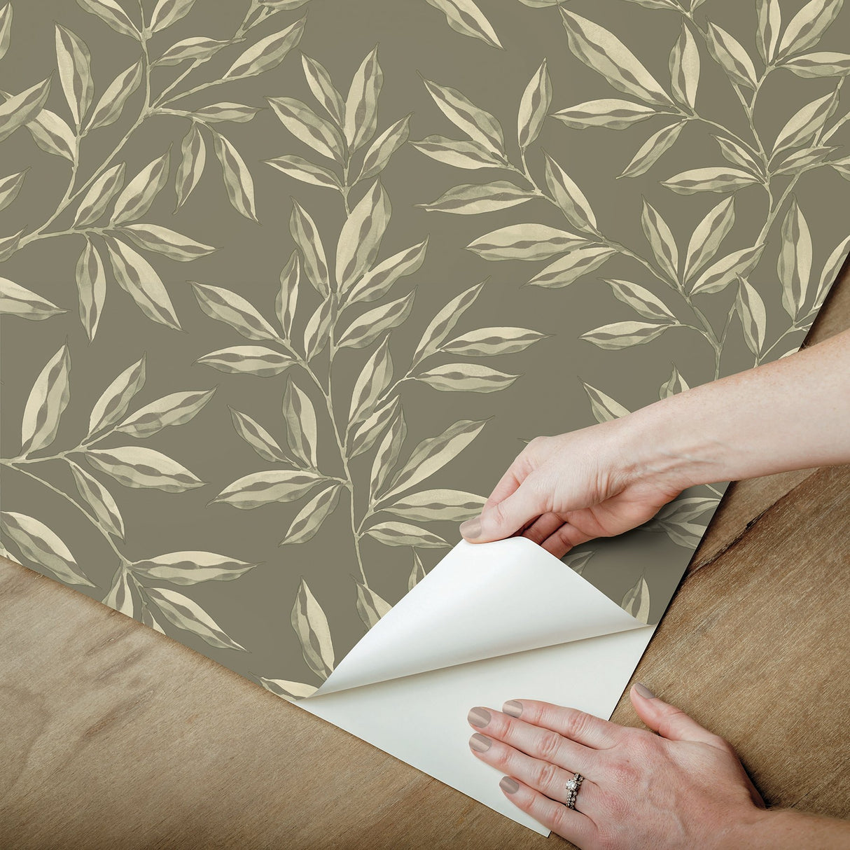 Rowan Olive Peel & Stick Wallpaper